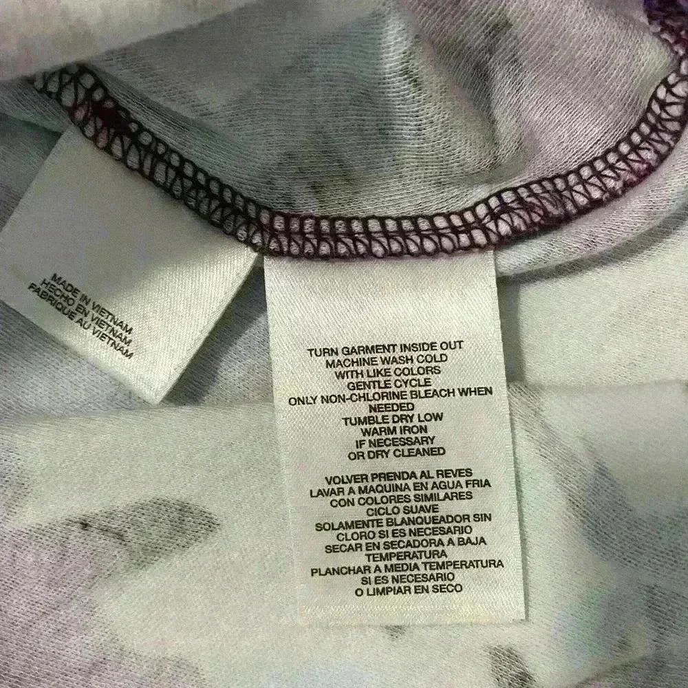 ANNE KLEIN SPORT 2for 1 Watercolor Stripe Split Neck Tee AND purple splash - Picture 9 of 13